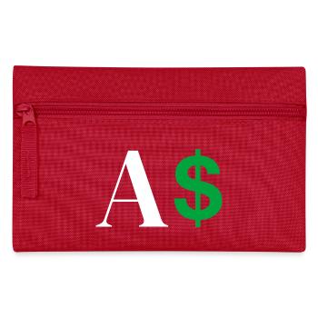 Dollar-Buchstabe - Federtasche - Rot - Vorne