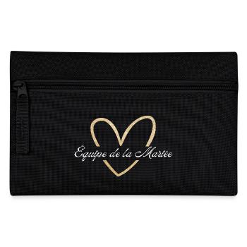The Bride Team Golden Heart Glitter - Pencil Case - black - Front