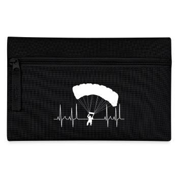 kardiogramm gleitschirm weiss - Federtasche - Schwarz - Vorne