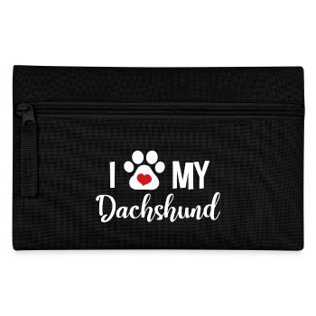 I Love My Dachshund - Pencil Case - black - Front