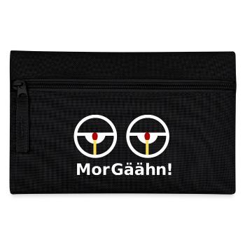 Morgäähn! T-Shirts & mehr für Morgenmuffel - Federtasche - Schwarz - Vorne