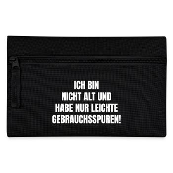 Ich bin nicht alt und nur leichte Gebrauchsspuren - Federtasche - Schwarz - Vorne