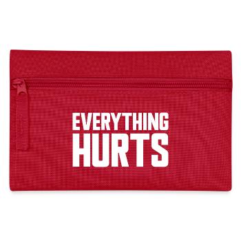 Alles tut weh Lustiges Fitnessstudio-Training Alle - Federtasche - Rot - Vorne