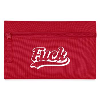 Fuck Retro Script - Pencil Case - red - Front