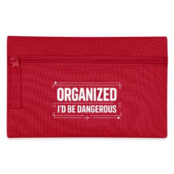 Organized Chaos - Sarkasmus Design - Federtasche - Rot - Vorne