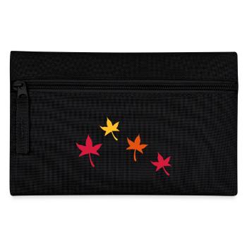 Herbstliche Blätter - Federtasche - Schwarz - Vorne