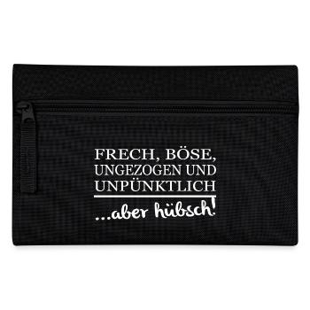 ...aber hübsch! - Federtasche - Schwarz - Vorne
