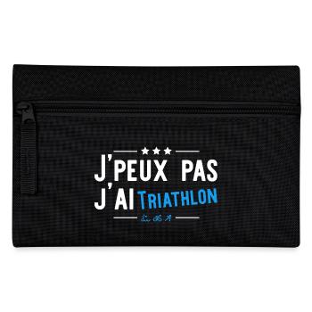 J'ai triathlon t-shirt drole - Trousse - noir - Devant