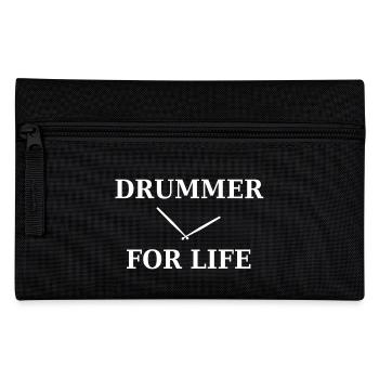 drummer drums drummer - Pencil Case - black - Front
