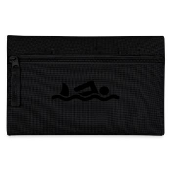 Schwimmer mit Hai - Federtasche - Schwarz - Vorne