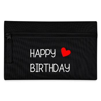 anniversary. HAPPY BIRTHDAY. Happy birthday. - Pencil Case - black - Front