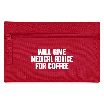 Funny Health Provider Doctor Nurse & Coffee Lovers - Pencil Case - red - Front