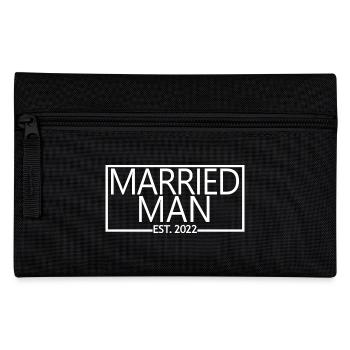 Married Man Est. 2022 - Future Husband Wedding Day - Pencil Case - black - Front