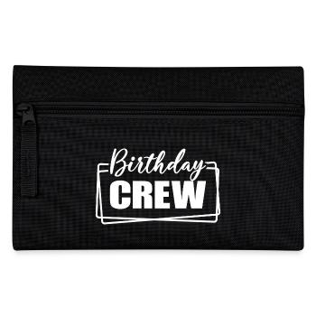 Birthday Crew Matching Group Birthday Party Outfit - Pencil Case - black - Front