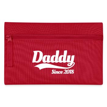Father Father's Day Child Best Father, Daddy since 2018 - Pencil Case - red - Front