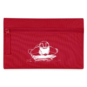 Brave skeleton rider in the ice channel - Pencil Case - red - Front