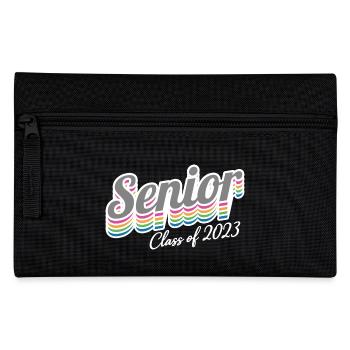 Senior Class Of 2023 Retro Graduation Party Geschenk - Federtasche - Schwarz - Vorne