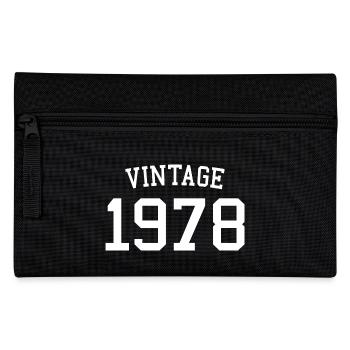 Jahrgang 1978 - 44 Jahre alt, Geschenk zum 44. Geburtstag - Federtasche - Schwarz - Vorne