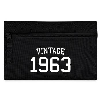 Jahrgang 1963, 60 Jahre alt, Geschenk zum 60. Geburtstag - Federtasche - Schwarz - Vorne