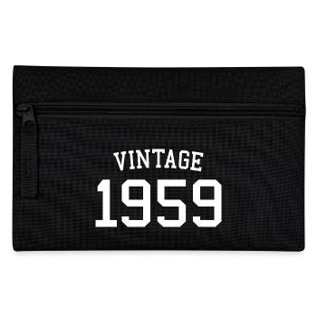 Jahrgang 1959 65. Geburtstag Männer Frauen 65 Jahre alt - Federtasche - Schwarz - Vorne