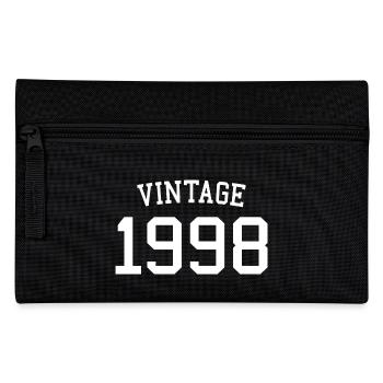 Vintage 1998, 24 Years Old, 24th Birthday Gift - Pencil Case - black - Front