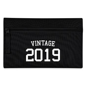 Vintage 2019 - 4 Years Old, 4th Birthday Kids - Pencil Case - black - Front