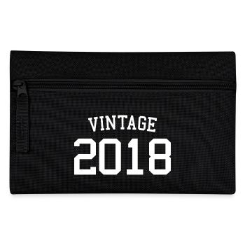 Vintage 2018 - 5 Years Old, 5th Birthday Kids - Pencil Case - black - Front