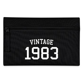Vintage 1983 - 40 Years Old, 40th Birthday Gift - Pencil Case - black - Front