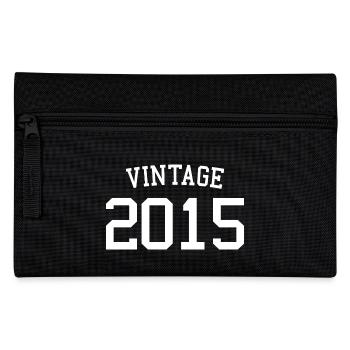 Vintage 2015 - 8 Years Old, 8th Birthday Kids - Pencil Case - black - Front
