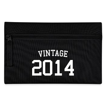 Vintage 2014 - 9 Years Old, 9th Birthday Kids - Pencil Case - black - Front