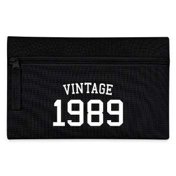 Vintage 1989 35e anniversaire hommes femmes 35 ans - Trousse - noir - Devant