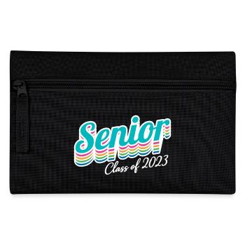 Senior Class Of 2023 Retro Graduation Party Geschenk - Federtasche - Schwarz - Vorne
