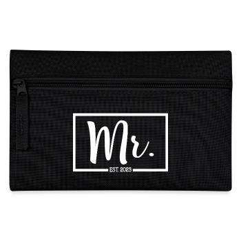 Mr. Est. 2023 Fiançailles pour la fête de mariage du marié - Trousse - noir - Devant