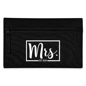 Mme Est. 2023 Fiançailles Mariage Douche nuptiale - Trousse - noir - Devant