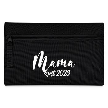 Mama Est. 2023, Maman en devenir, Annonce de grossesse - Trousse - noir - Devant