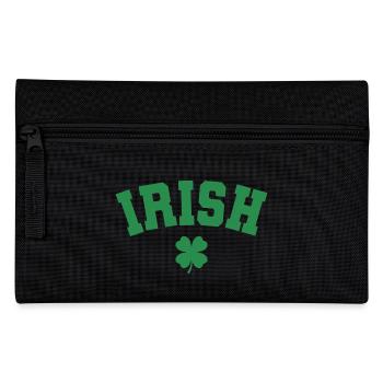 St. Patrick's Day Geschenk Kleeblatt Männer, Frauen, Kinder - Federtasche - Schwarz - Vorne