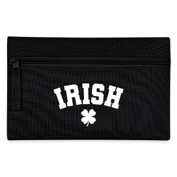 St. Patrick's Day Geschenk Kleeblatt Männer, Frauen, Kinder - Federtasche - Schwarz - Vorne