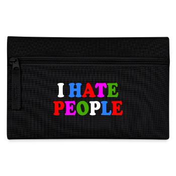 I hate people - Federtasche - Schwarz - Vorne