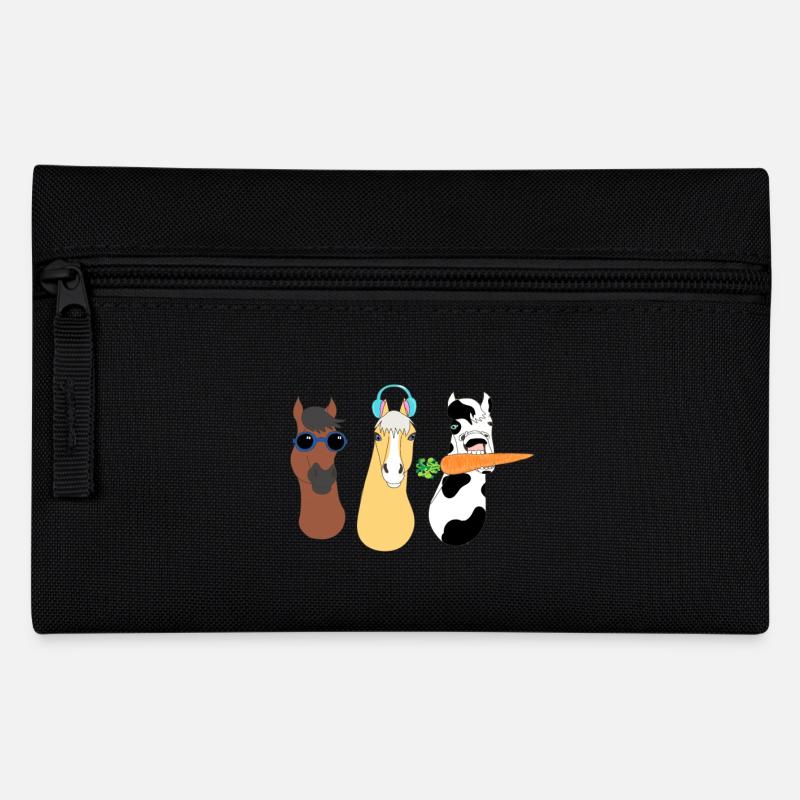 Design Animaux Funky avec Accessoires Colorés - Trousse - noir