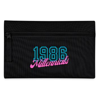 1986 Millennials Retro Numerisches Design - Federtasche - Schwarz - Vorne