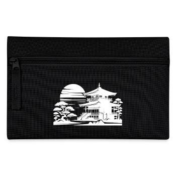 Sunset Temple Asian Landscape - Pencil Case - black - Front