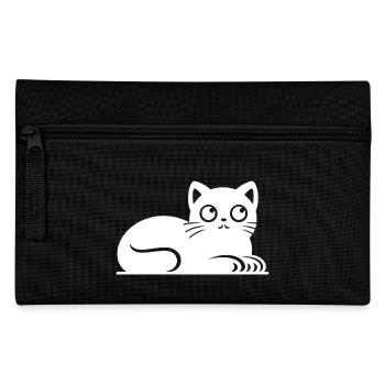 Kleine dicke Katze Zeichnung - Federtasche - Schwarz - Vorne
