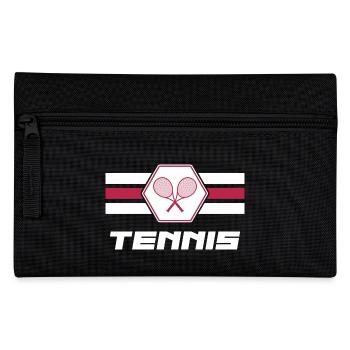 Tennis Match Ball Tennis Players Tennis Club - Pencil Case - black - Front