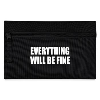 everything will be fine - Federtasche - Schwarz - Vorne