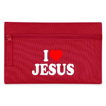 I love jesus - Pencil Case - red - Front