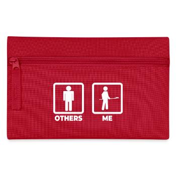 Baker stick figure - Pencil Case - red - Front