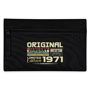 January 1971 | January 1971 Birthday Gift - Pencil Case - black - Front