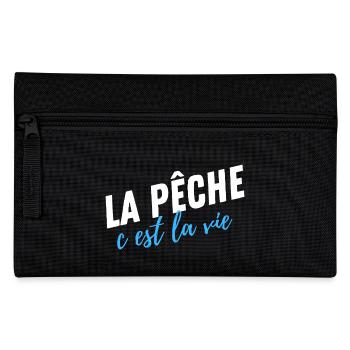 fishing is life,Humor,fisherman gift - Pencil Case - black - Front