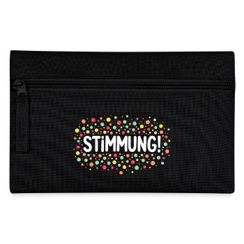 Konfetti Stimmung Karneval Fasching - Federtasche - Schwarz - Vorne