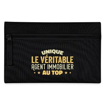 Der Immobilienmakler an der Spitze - Federtasche - Schwarz - Vorne